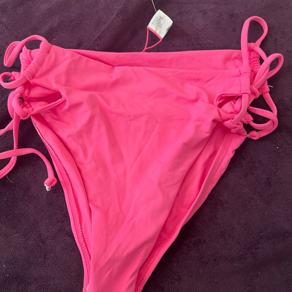 L Space, size S pink bikini bottom